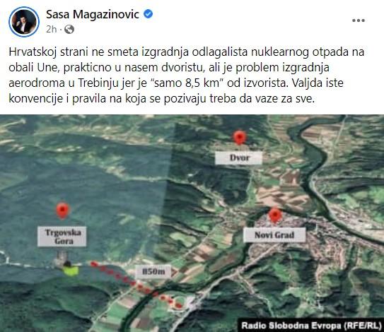 Objava Magazinovića na Facebooku - Avaz