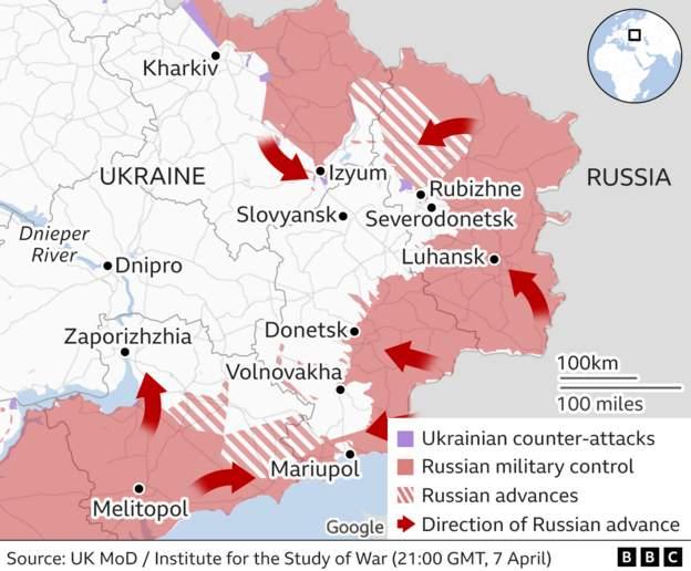 Rusi su svoju invaziju u Ukrajini posljednjih dana usmjerili ka istoku zemlje - Avaz