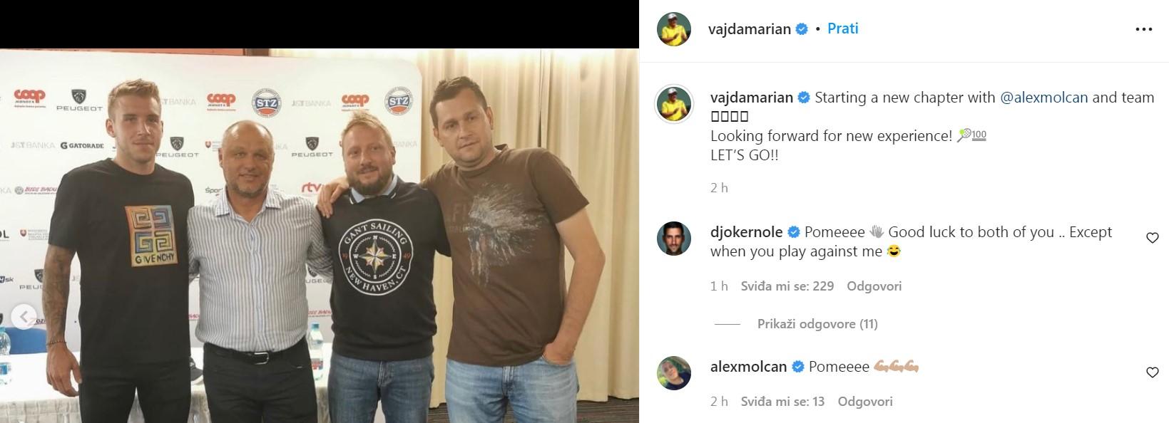 Objava Vajde na Instagramu - Avaz