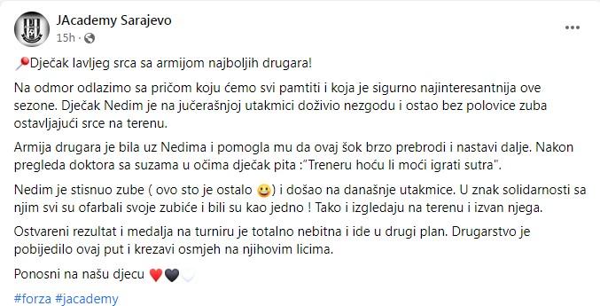 Objava na Facebooku - Avaz