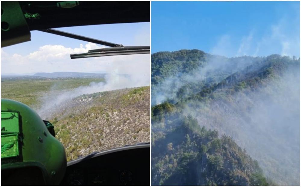 Helikopteri Oružanih snaga BiH angažirani na gašenjima požara u općinama Konjic i Čitluk