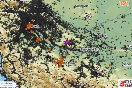 Zemljotres kod Požege: Osjetio se i u Banjoj Luci