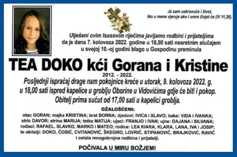 Usmrtilo je drvo: Preminula djevojčica (10), od nje se oprostili iz ženskog košarkaškog kluba emotivnim riječima