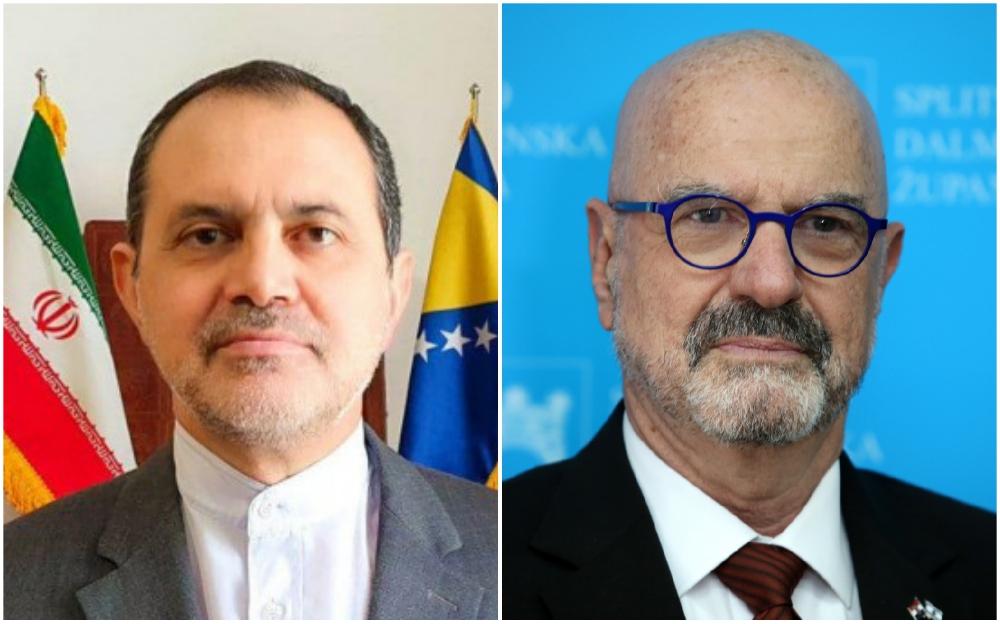 Ambasador Irana u BiH Gholamreza Alimohammad Ghelichkhan i Ilon Mor, ambasador Irana u Hrvatskoj - Avaz