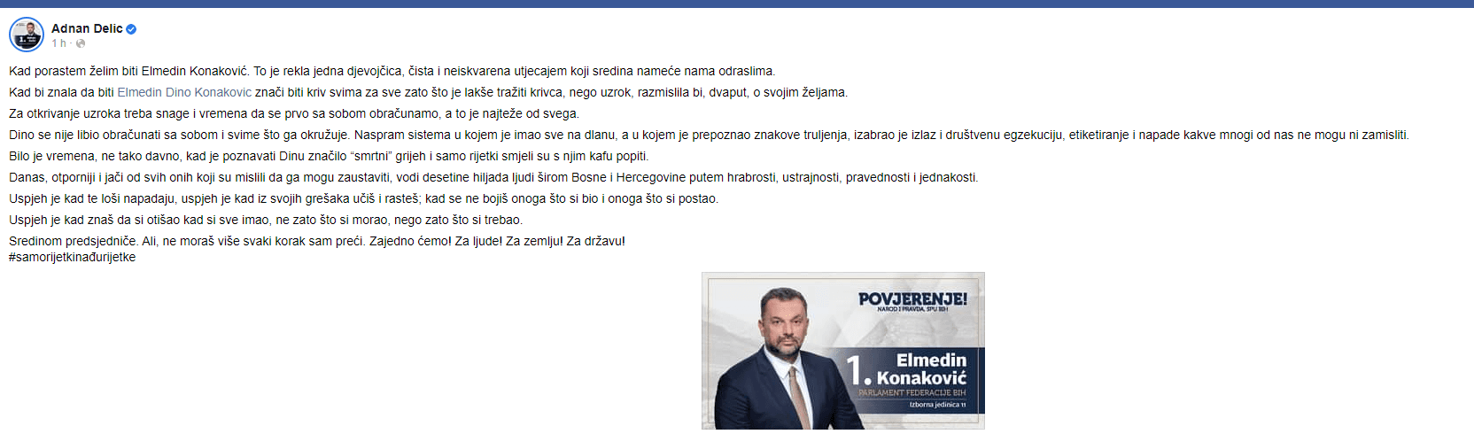 Rektalni status Adnana Delića - Avaz