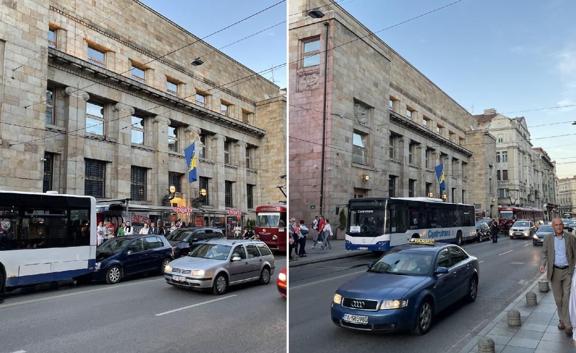 Haos u centru Sarajeva: Sudar autobusa i dva automobila, blokiran tramvajski saobraćaj