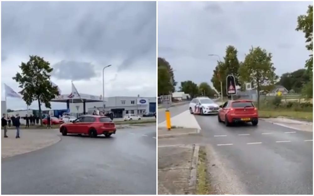 Video / Divljao u kružnom toku, pa naletio na policijsku patrolu