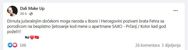 Status Daliborke na Facebooku - Avaz