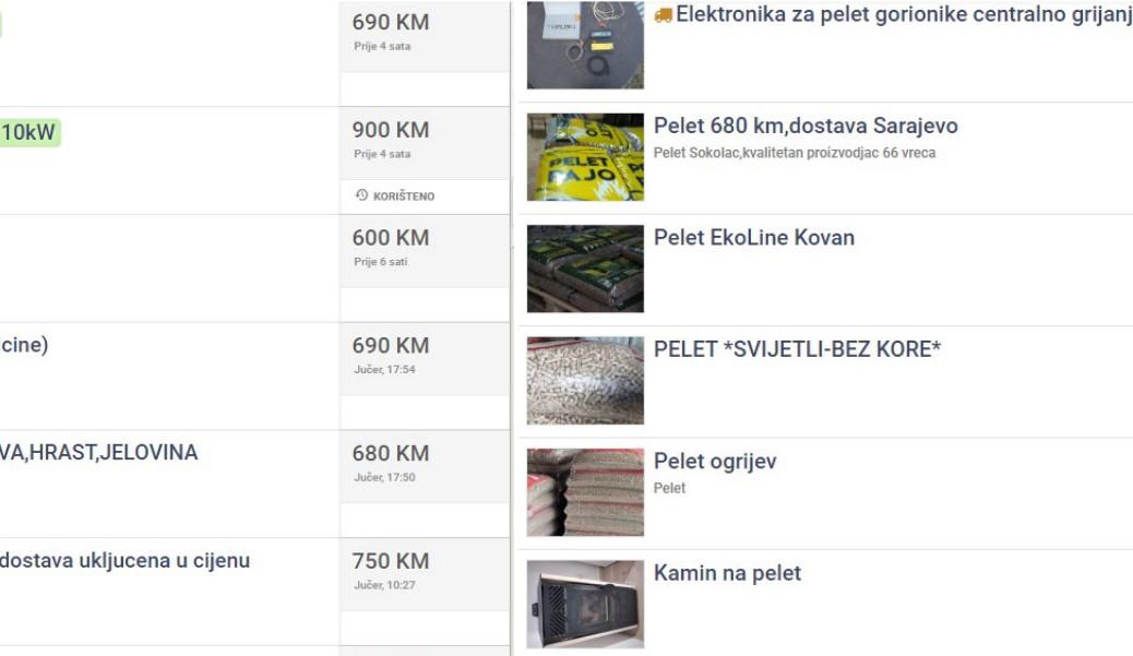 Trenutno se online tona peleta prodaje za 600, 650, 700, 750 KM... - Avaz