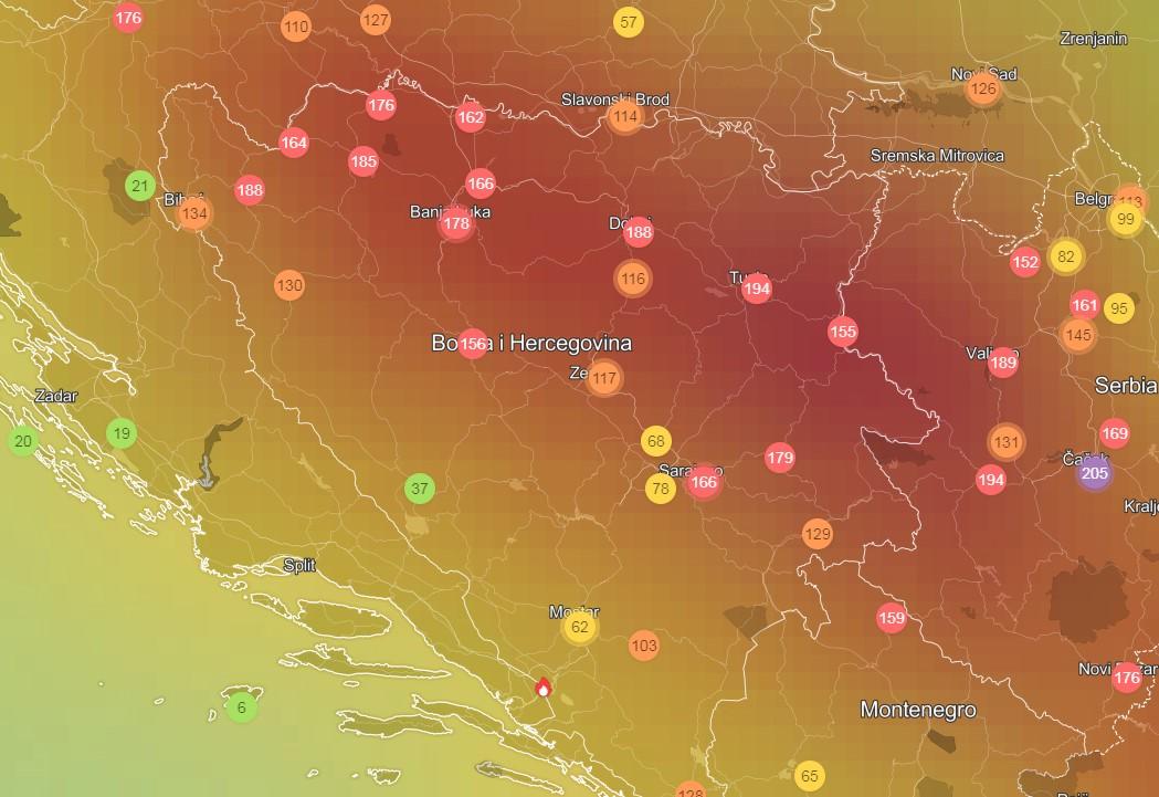 Najzagađeniji zrak je u Bosanskoj Krupi - Avaz