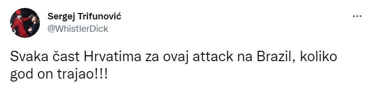 Objava Trifunovića na Twitteru - Avaz