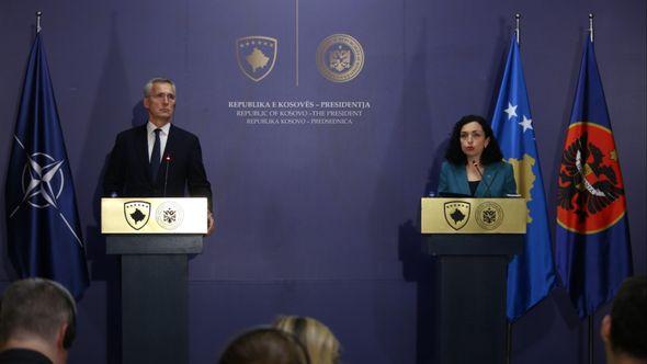 Jens Stoltenberg i Vjosa Osmani - Avaz