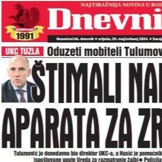 U današnjem "Dnevnom avazu" čitajte: Štimali nabavku aparata za zračenje?