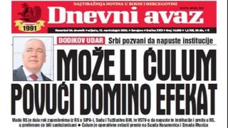 U današnjem "Dnevnom avazu" čitajte može li Ćulum povući domino efekat