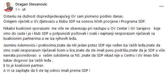 Objava na Facebooku - Avaz