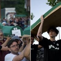 Foto+video / Učesnici "Marša mira" i porodice žrtava genocida prenijeli tabute do Musale