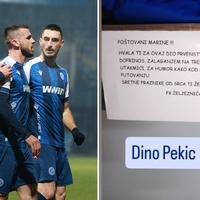 Dino Pekić obradovao fudbalere Željezničara posebnom porukom u svlačionici