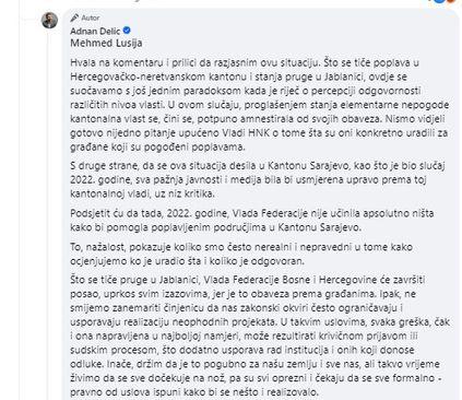 Objava ministra Delića - Avaz