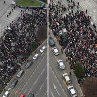 Video / Pogledajte kako je iz zraka izgledao protest građana ispred Parlamenta BiH