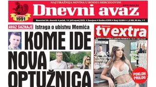 U današnjem "Dnevnom avazu" čitajte: Kome ide nova optužnica