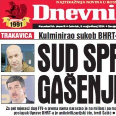 U današnjem "Dnevnom avazu" čitajte: Sud spriječio gašenje FTV-a