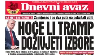 U današnjem "Dnevnom avazu" čitajte: Hoće li Tramp doživjeti izbore