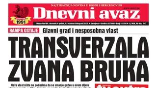 U današnjem izdanju "Dnevnog avaza“ čitajte: Transverzala zvana bruka