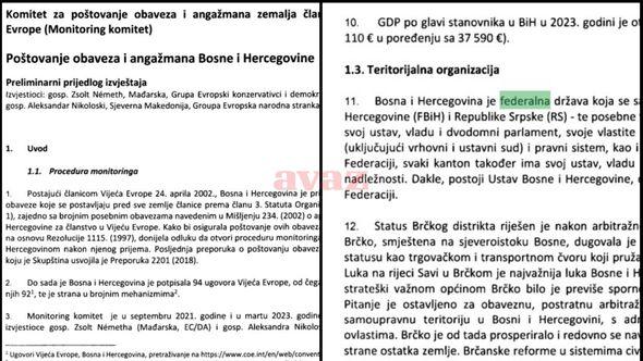 Faksimil preliminarnog izvještaja - Avaz