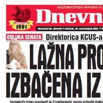 Danas u "Dnevnom avazu" čitajte: Lažna profesorica izbačena iz nastave