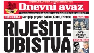 U današnjem "Dnevnom avazu" čitajte: Riješite ubistva!