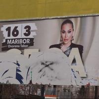 Pokidan plakat za koncert Cece, udovice ratnog zločinca Arkana