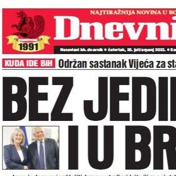 Danas u "Dnevnom avazu" čitajte: Bez jedinstva i u Briselu