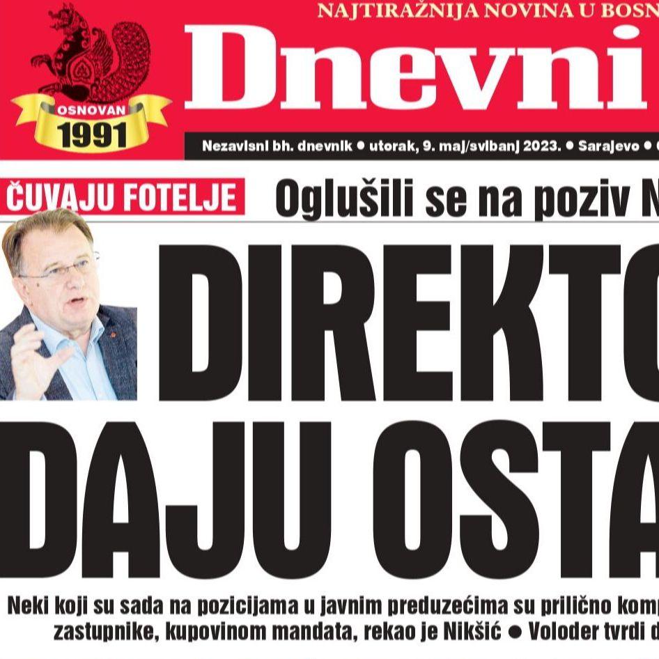 U današnjem "Dnevnom avazu" čitajte: Direktori ne daju ostavke?