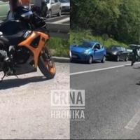 Sudar automobila i motocikla kod Hadžića