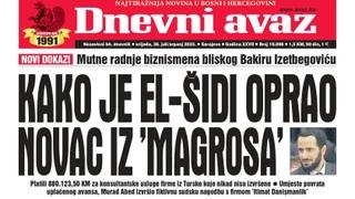 Danas u "Dnevnom avazu" čitajte: Kako je El-Šidi oprao novac iz "Magrosa"