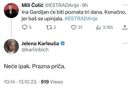 Komentar Jelene Karleuše - Avaz