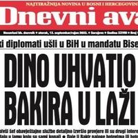 Danas u "Dnevnom avazu" čitajte: Dino uhvatio Bakira u laži