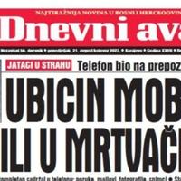 U današnjem "Dnevnom avazu" čitajte: Ubicin mobitel nosili u mrtvačnicu