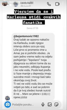 Bojan podijelio status na Instagramu - Avaz