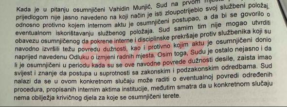 Odluka vezano za Vahidina Munjića - Avaz