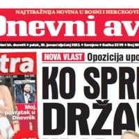 Danas u "Dnevnom avazu" čitajte: Ko sprema državni udar