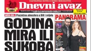 U novogodišnjem izdanju "Dnevnog avaza" čitajte:  Godina mira ili sukoba