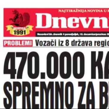 U današnjem "Dnevnom avazu" čitajte o 470.000 kamiona koji su spremni za blokadu EU