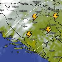 U dijelovima BiH na snazi žuti meteoalarm: Očekuje se olujno nevrijeme