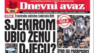 U današnjem "Dnevnom avazu" čitajte: Sjekirom ubio ženu i djecu?