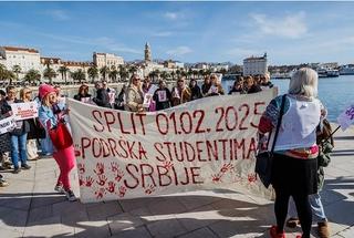 Policija u Splitu privela sedam osoba zbog vrijeđanja učesnika skupa podrške studentima u Srbiji