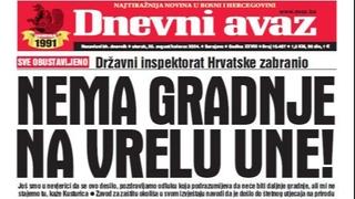 U današnjem "Dnevnom avazu" čitajte: Nema gradnje na vrelu Une!