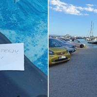 Zbog parkiranja pored splitske plaže dobio uvredljivu poruku na autu