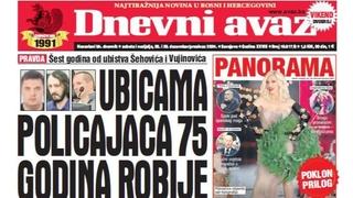 U dvobroju "Dnevnog avaza" čitajte: Ubicama policajaca 75 godina robije