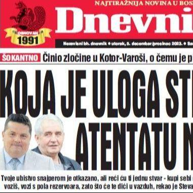 U današnjem "Dnevnom avazu" čitajte: Koja je uloga Stevandića u atentatu na Kopanju